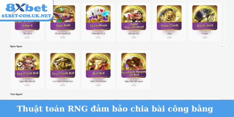 Thuật toán RNG đảm bảo chia bài công bằng